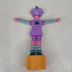Colorful Robot Toy Push Puppet